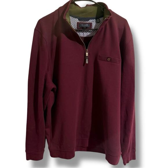 Ted Baker Half Zip Pullover with Breast Pocket - Picture 2 of 9